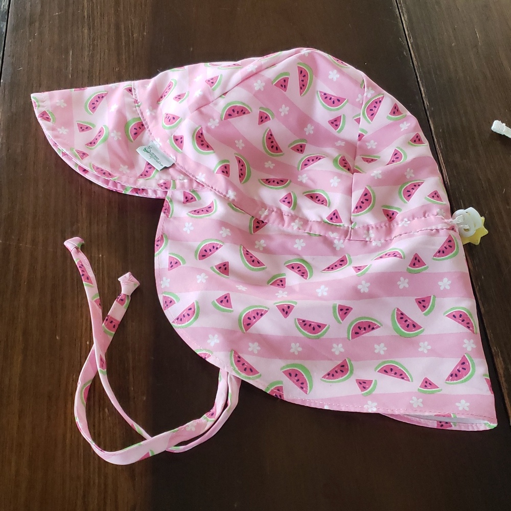 Pink Watermelon Print Kids Sun Hat